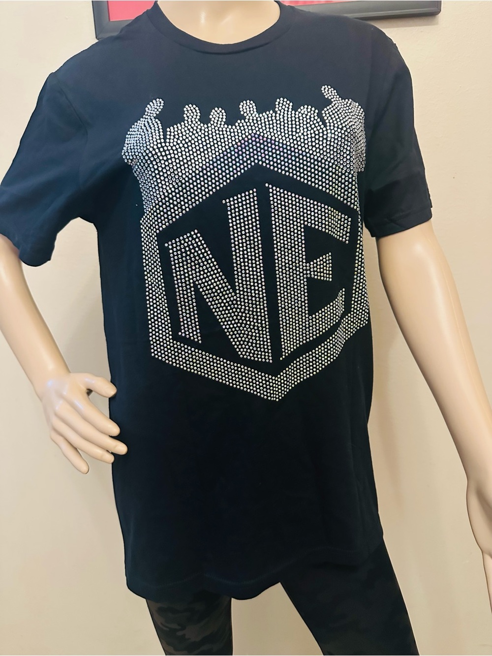 New Edition Bling Rhinestone Concert Graphic T-Shirt - Gildan Softstyle Size S